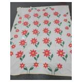 74" X 85" HAND MADE QUILT TOP - STAINS