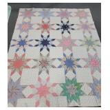 72" X 92" HAND MADE STAR QUILT