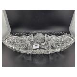 BRILLIANT CUT 11" CRYSTAL RELISH DISH
