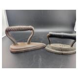 2 CAST IRON COLLAR IRONS