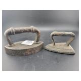 2 CAST IRON COLLAR IRONS