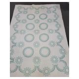 HAND MADE CROSS STITCH QUILT - 66" X 94"