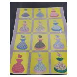 HAND MADE "DUTCH GIRL" QUILT - 62" X 80"