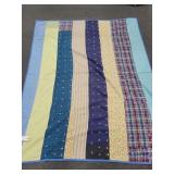 MACHINE SEWN/HAND TIED QUILT - 68" X 84" -