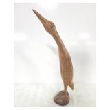 HAND CARVED BIRD - 1986 JAMAICA - 18"