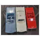 (3) FORD THUNDERBIRD DEALERSHIP PROMO MODEL CARS -