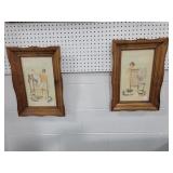 PAIR BATHROOM PRINTS: HIS AND HERS - 14" X 19"