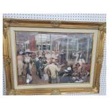 RESTAURANT SCENE BY E.P. DUMONT - FRAMED