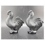 (2) LALIQUE COCKERIL FIGURINES - 3" TALL