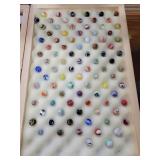 (85) ASSORTED GLASS MARBLES - SOME HAVE CHIPS -