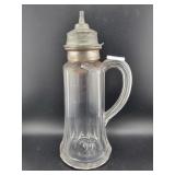 9" CRYSTAL SYRUP PITCHER W/LID
