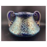 CZECHOSLAVAKIA 4" ART GLASS BOWL - 2 HANDLES