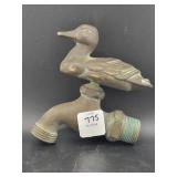 BRASS WATER SPIGOT WITH DUCK TURN OFF