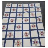 HAND MADE CROSS QUILT - 70" X 87"