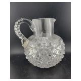 CRYSTAL PITCHER VASE 6"