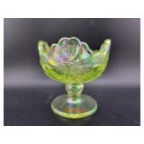 NORTHWOOD VASELINE OPALESCENT IRIS MEANDER