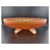 FENTON MARIGOLD DRAGON & LOTUS 8" BOWL