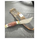 FILE BLADE - FIXED BLADE KNIFE W/LEATHER SHEATH