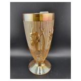 IRIS AND HERRINGBONE MARIGOLD VASE - 6"