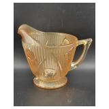 IRIS AND HERRINGBONE MARIGOLD CREAMER - 3 3/4"