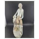 NAO PORCELAIN FIGURINE - YOUNG BOY WITH LAMB -