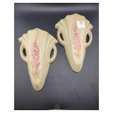 PAIR ROSEVILLE WALL POCKETS