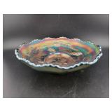 FENTON GRAPE AND VINE CARNIVAL GLASS BOWL - 5