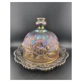 IMPERIAL SMOKEY OPEN ROSE 6" ROUND BUTTER DISH