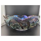 IMPERIAL HOBSTAR CARNIVAL GLASS 10" BOWL