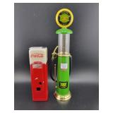 COCA-COLA MACHINE SALT SHAKER AND MINIATURE VISIBL