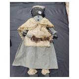 BLACK AMERICANA DOLL BABY - CLOTH - 24"