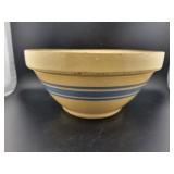 BLUE STRIP CROCK MIXING BOWL - 8"