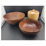 2 HAND CRAFTED BOWLS BY FRED WILSON - TAZMANIAN