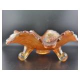 IMPERIAL AMBER GRAPE RUFFLED 7" BOWL