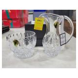 WATERFORD CRYSTAL CREAMER AND SUGAR BOWL