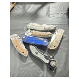 (6) ASSORTED SINGLE BLADE FOLDING POCKET KNIVES