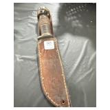 CATTARAUGUS 225 Q FIXED BLADE KNIFE - LEATHER