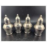 (4) STERLING SILVER SALT AND PEPPER SHAKERS