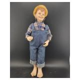 PORCELAIN HUCK FINN DOLL - 11"