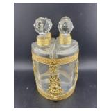 NAPOLEAN III DORE BRONZE AND CRYSTAL PERFUME