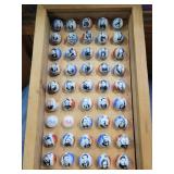 PRESIDENTIAL MARBLES - (45) MARBLES IN WOOD BOX