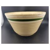 7 INCH WATT POTTERY MIXING BOLW - GREEN STRIPE