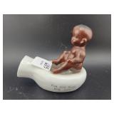 "OLD BUTTS & ASHES" BLACK AMERICANA ASHTRAY