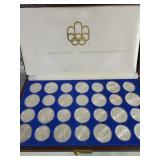CANADIAN OLYMPIC COIN SET IN DISPLAY BOX - 28 COIN