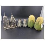 3 SETS S & P SHAKERS: SHAWNEE CORN, HORSE HEADS