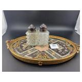 SALT AND PEPPER SHAKERS AND DECORATIVE DRESSER