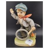 NAPCOWARE FIGURINE "BOY WITH HOOP & STICK" -