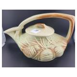 MCOY "PINE CONE" TEA POT - GREEN & BROWN