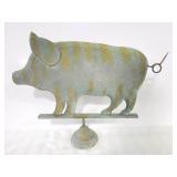 METAL PIG WEATHER VANE TOP - 14" X 12"