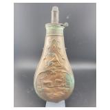 COPPER POWDER FLASK - DEER